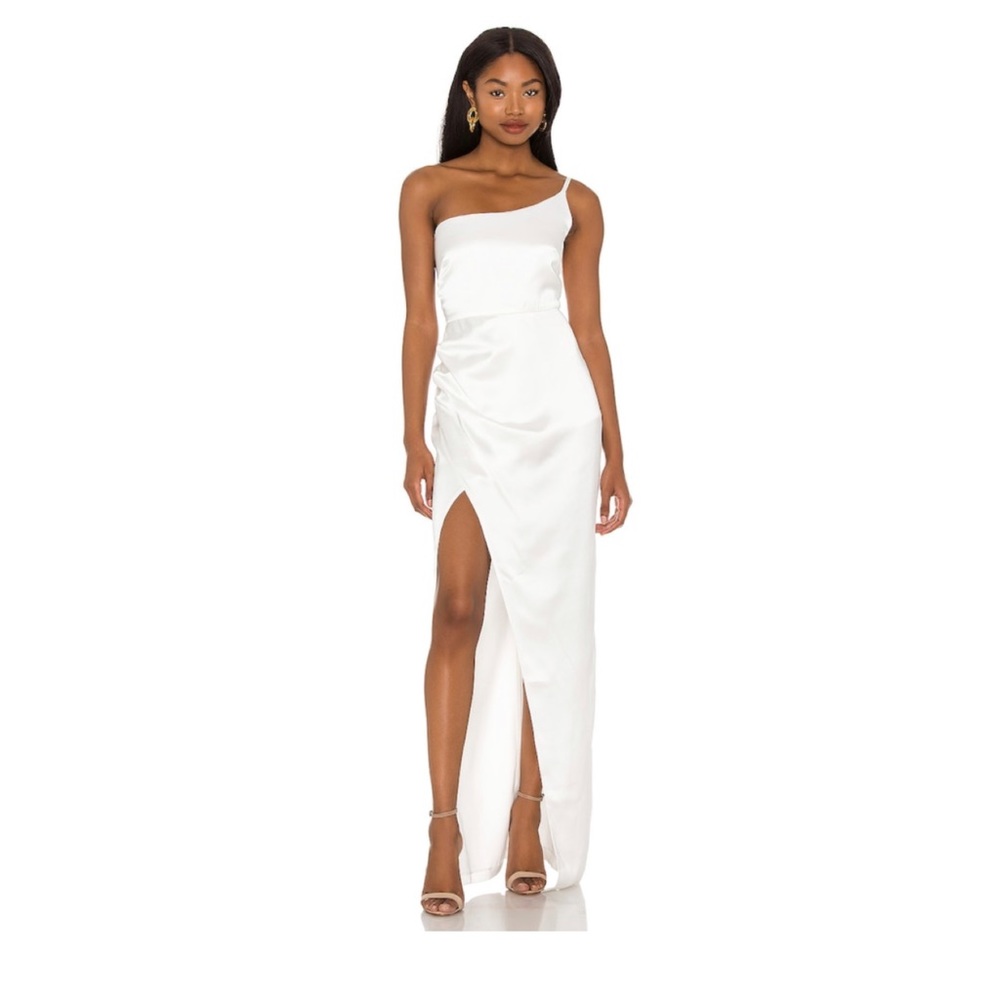 Grace One Shoulder Gown in Ivory